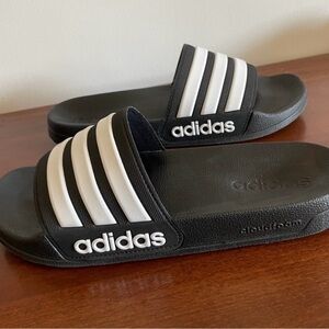 Adidas Cloudfoam Slides (Black/White)